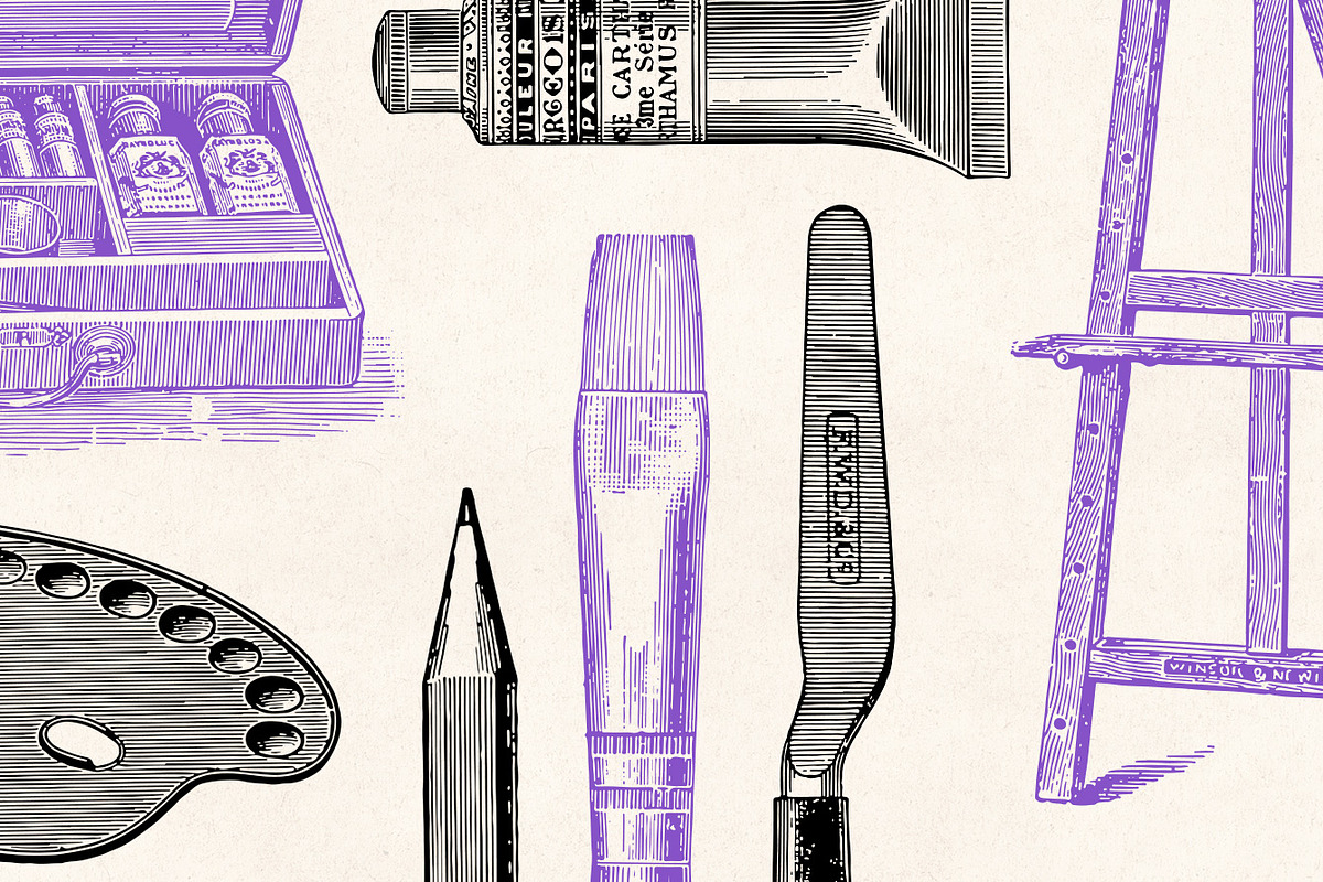 Art Supplies - Vintage Illustrations, an Illustration by Graphic Goods (Photo 9 of 11)