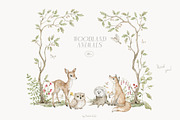 Woodland Animals Watercolor Forest, an Animal Illustration by Kreker Kate (Thumbnail 12 of 12)