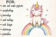 Rainbow Unicorn Clipart, an Illustration by Libby Wishes (Thumbnail 4 of 5)