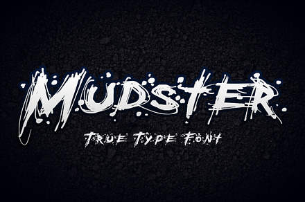 Mudster Font, a Font by Mister Chek