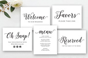 Modern Script Wedding Signage Set, an Invitation Template by Charming Ink (Thumbnail 2 of 7)