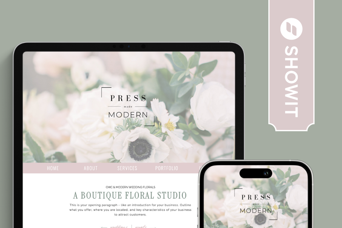 Showit Template - Wedding Website, a Websites & App Template by Press Made Modern (Photo 1 of 6)