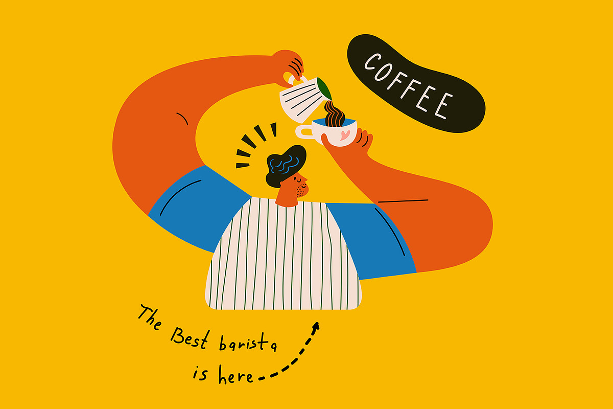 Coffee time, a Person Illustration by MoleskoStudio (Photo 5 of 15)