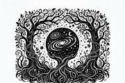 50 Mystical Galaxy Forest Silhouette, a Technology Illustration by Amazin_art (Thumbnail 30 of 33)