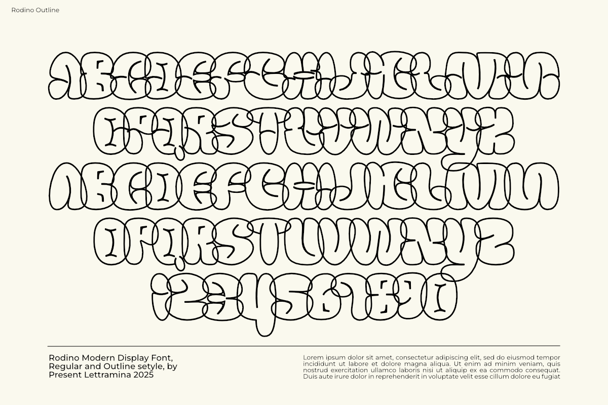 Rodino Bubbly Display Typeface, a Handwritten Font by Lettramina Studio (Photo 11 of 11)