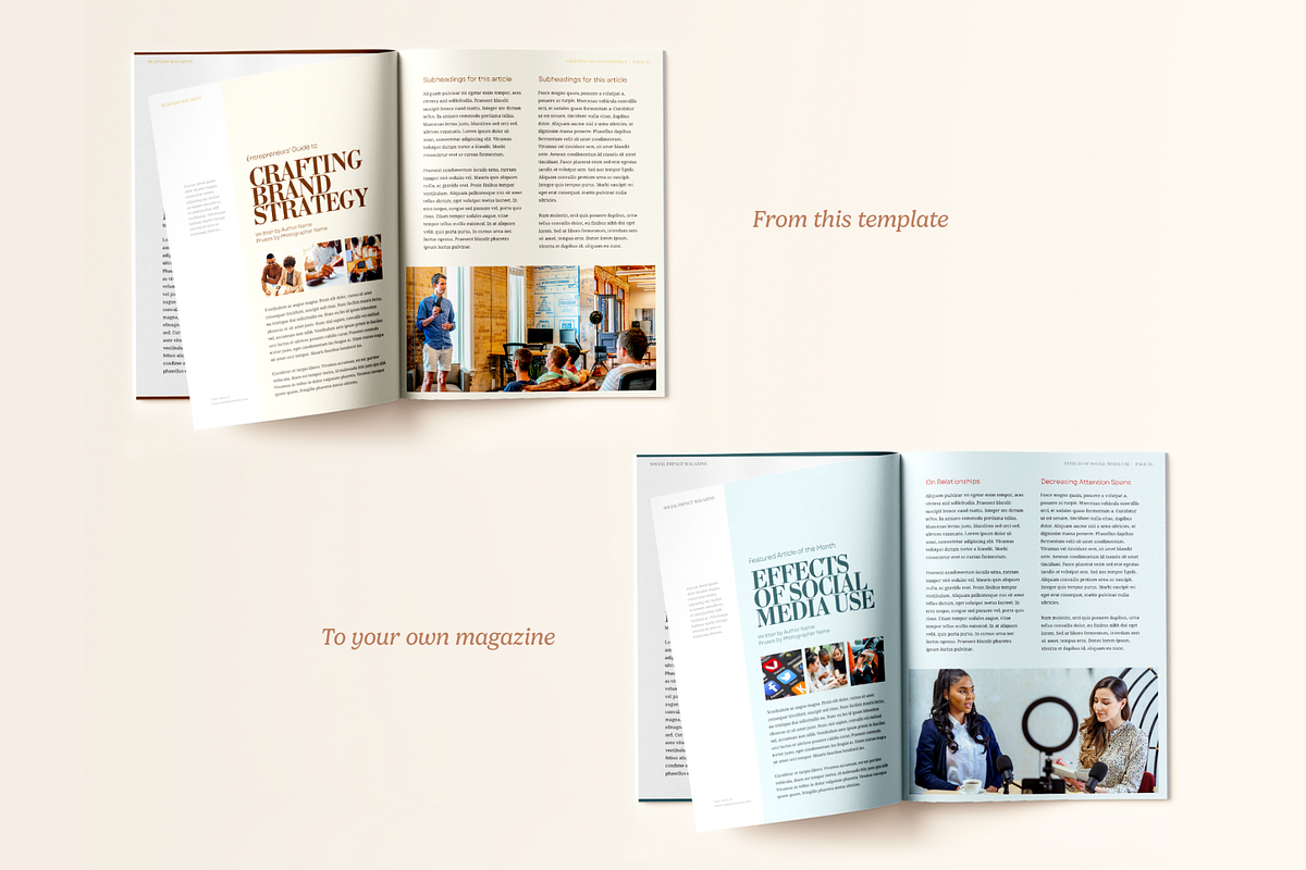 Bundle of Two Business Magazines, a Magazine Template by Creatif Foundry (Photo 9 of 10)
