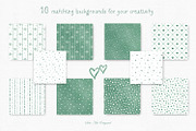 Sage Green Watercolor Bows Frames, a Background Graphic by Solo Art Original (Thumbnail 6 of 14)