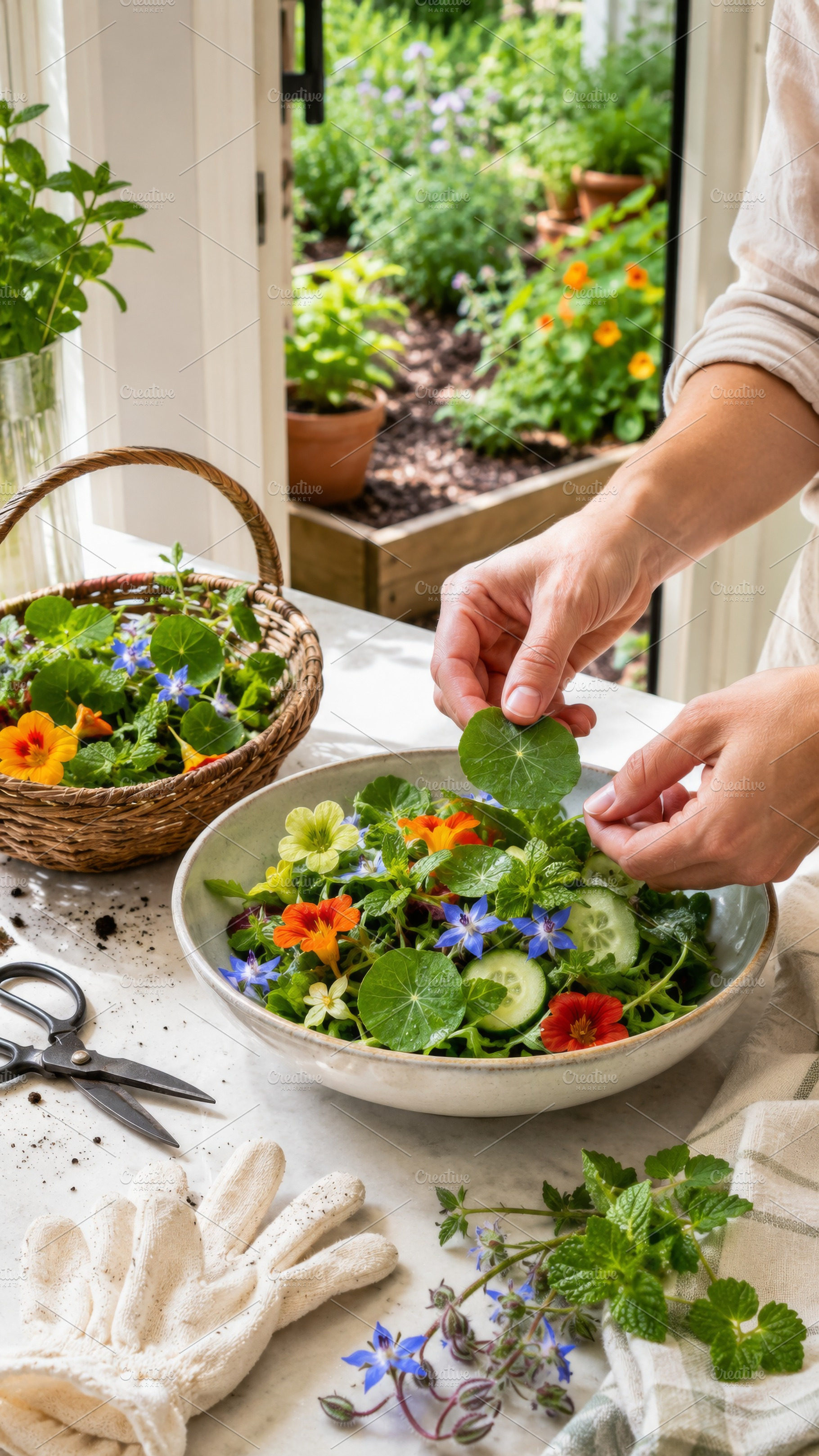 Foraging garden home with vibrant ed, a Photo by Dvoevnore photos
