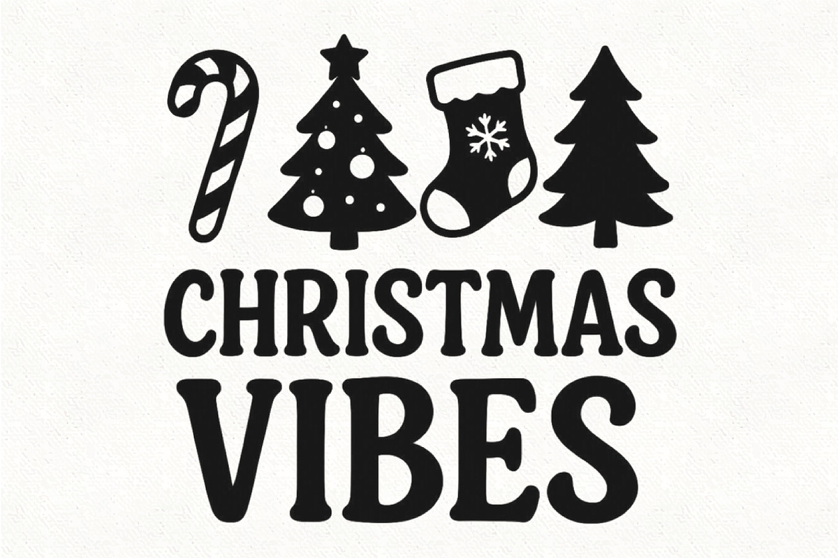 Christmas Vibes Merry Christmas Png, an Illustration by CraftArtStudio (Photo 1 of 4)