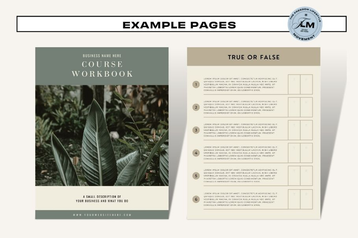 Course Workbook - Tropical Boho, a Social Media Template by Freedom Business Shop (Photo 4 of 9)