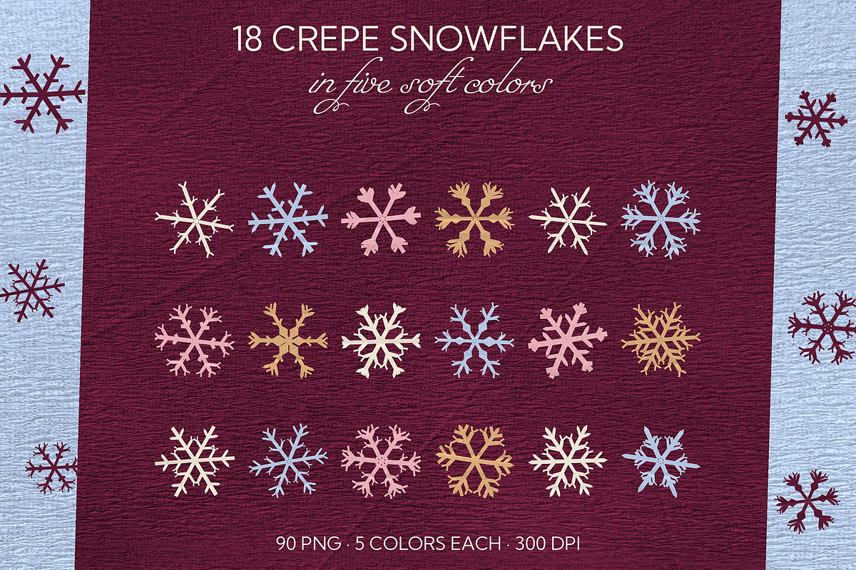 Crepe Snowflakes and Glitter Stars, an Object Graphic by Anzhelika (Photo 8 of 12)