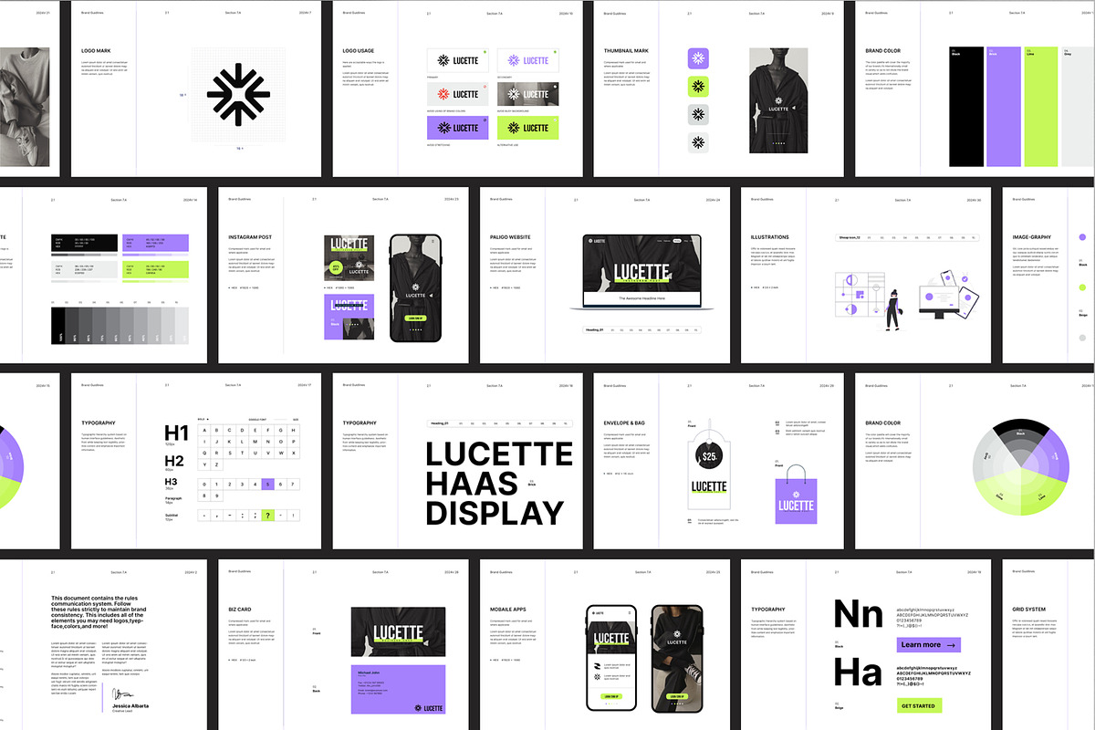 LUCETTE / Brand Guidelines, a Brochure Template by S A N D Y (Photo 7 of 12)