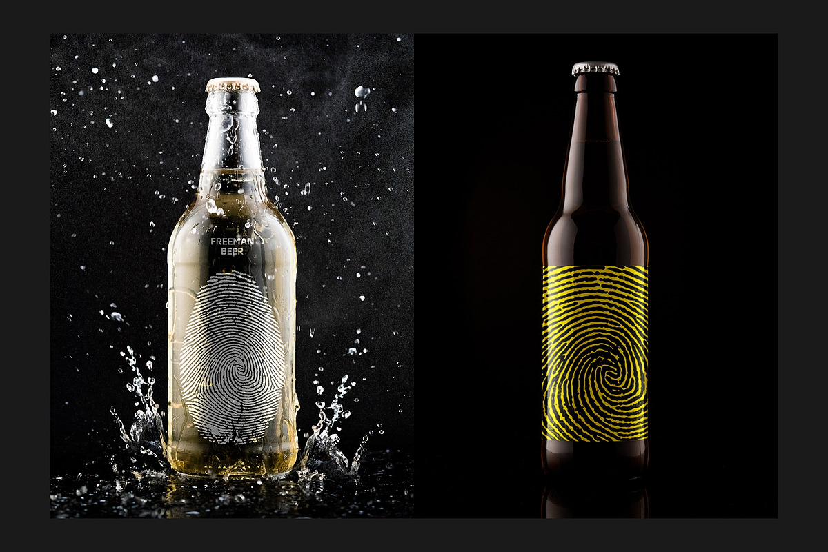 Beer Bottle Mock-Up Set, a Packaging Mockup by Freeman Studio (Photo 7 of 14)