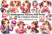 Kindergarten Nursery Kids Peony PNG, an Illustration by Craft Nest (Thumbnail 1 of 5)
