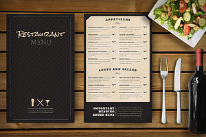 Restaurant Menu Mockup