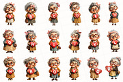 Grandma Holding Heart Alphabet Clipa, an Illustration by OK Design (Thumbnail 2 of 6)