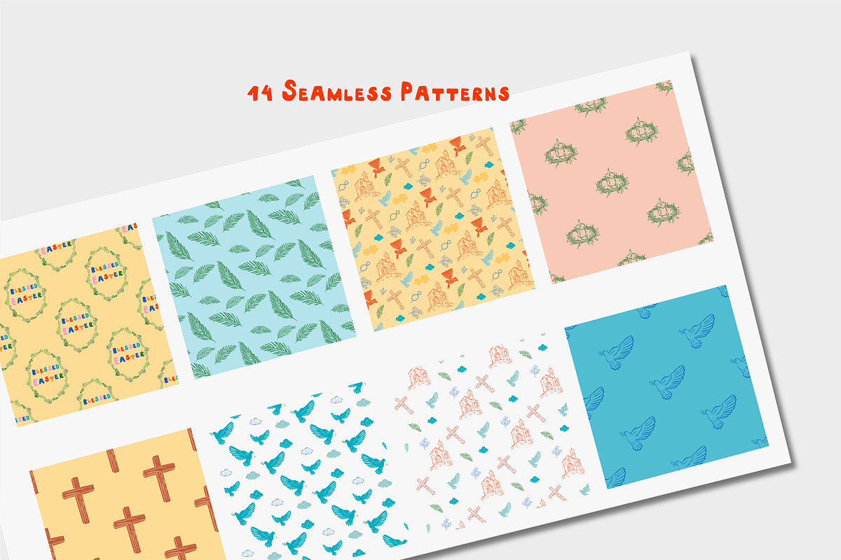 Christian Easter Clipart, Patterns, a Decorative Illustration by Anada Arty (Photo 8 of 9)