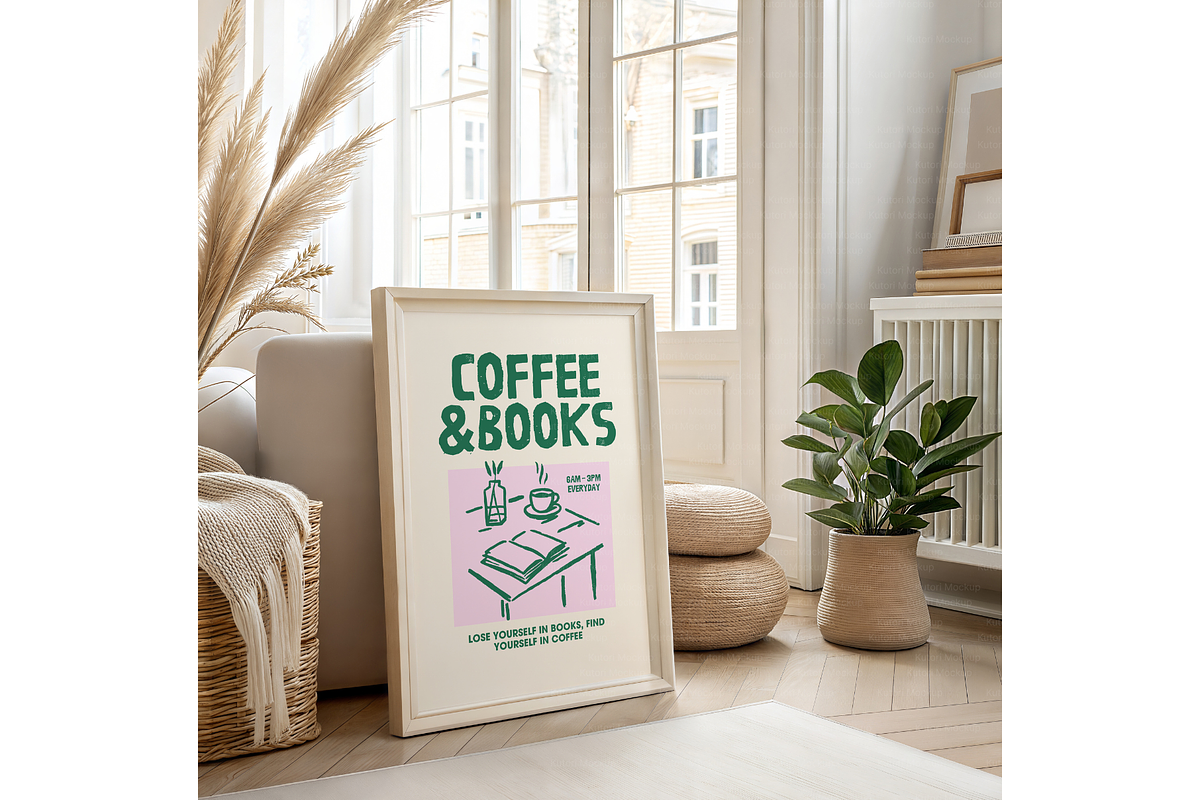 Boho Living Room Poster Frame Mockup, a Product Mockup by MockupWizard (Photo 4 of 5)