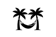 Palm Tree Hammock Silhouette Bundle, an Object Graphic by jahid234 (Thumbnail 22 of 30)