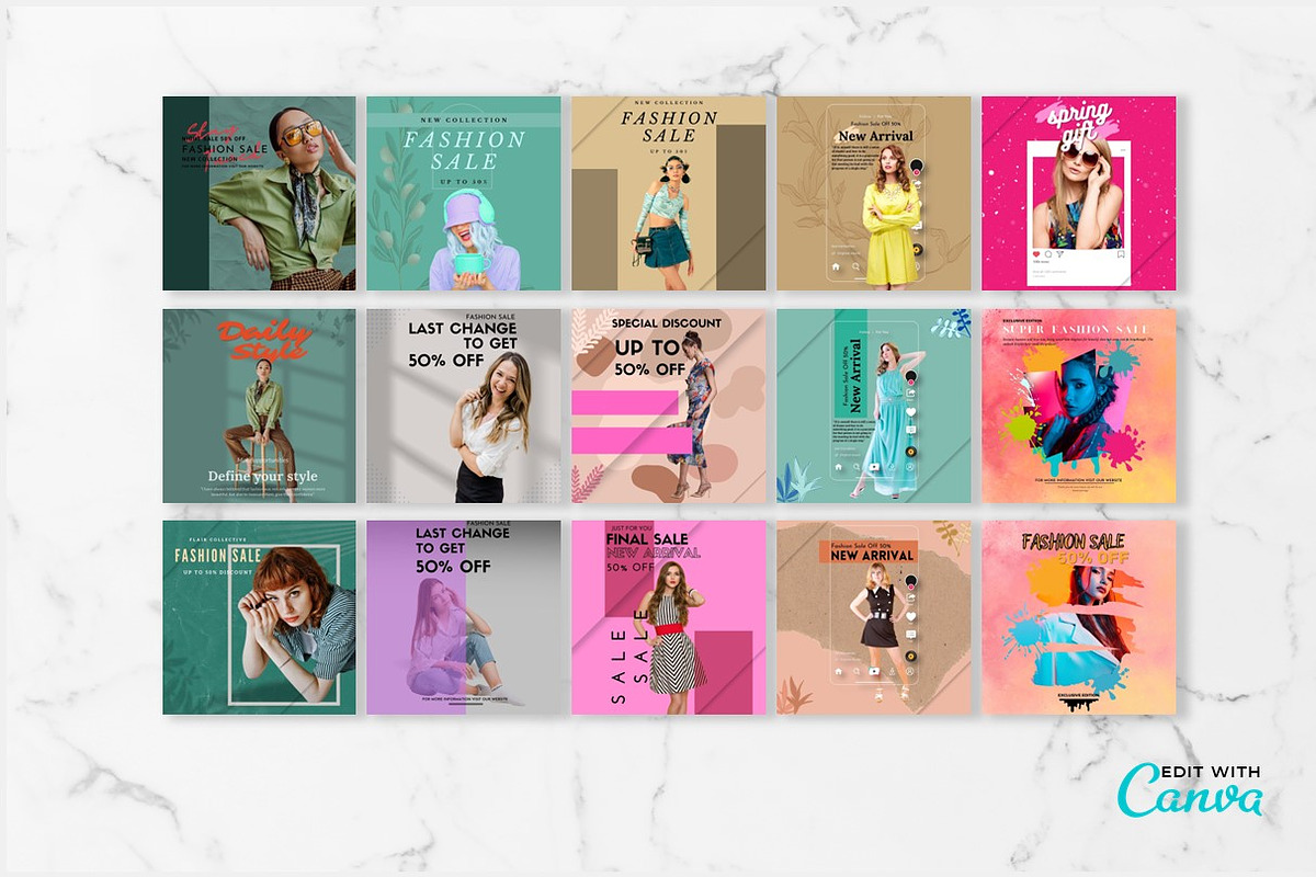 Instagram Canva Template, a Social Media Template by kreatifreya