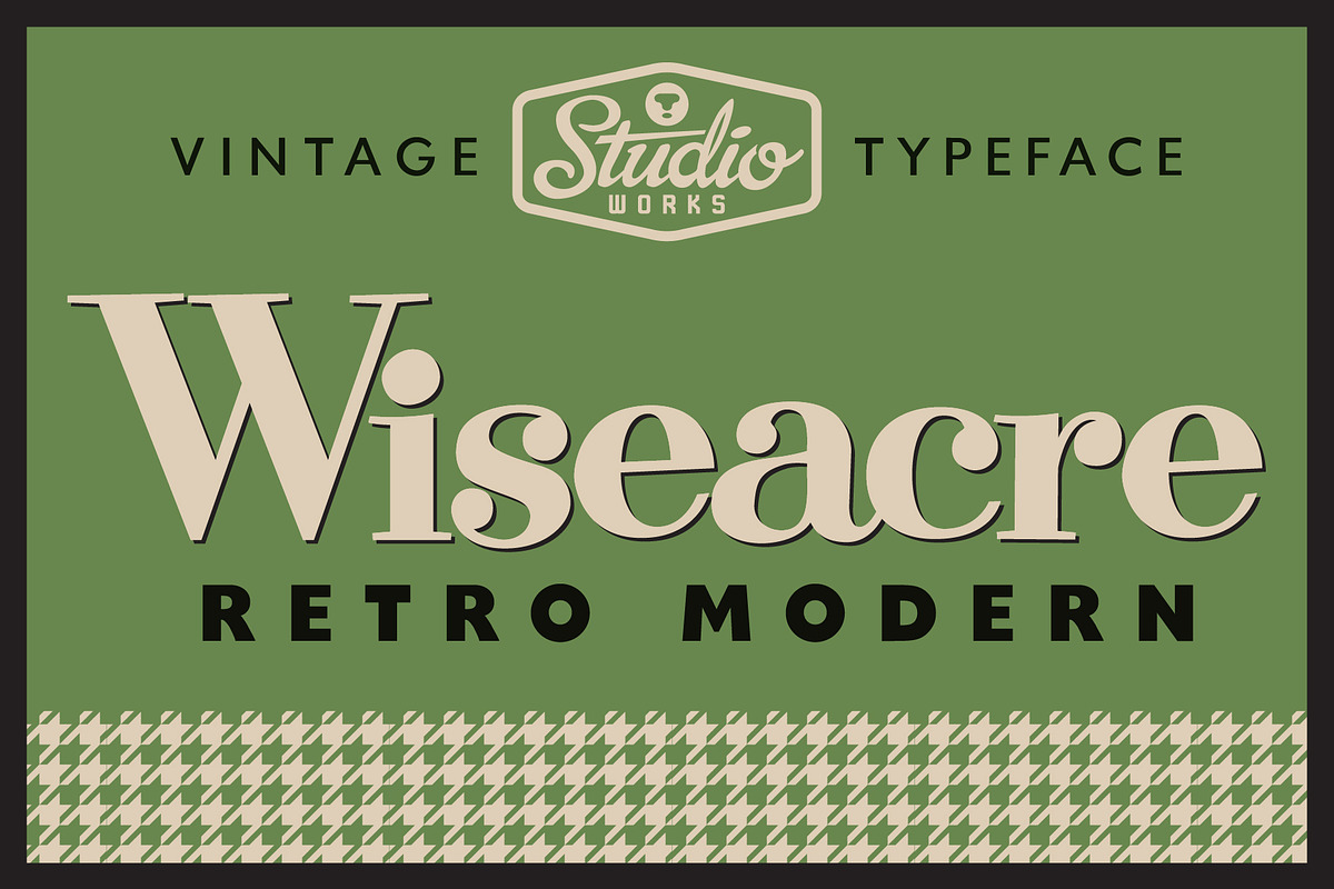 Wiseacre | Retro Modern Font!, a Serif Font by StudioWorks (Photo 1 of 9)