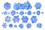 watercolor snowflake, an Illustration by ognivo (Thumbnail 2 of 3)