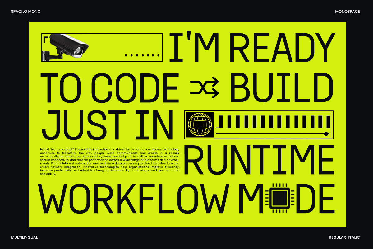 Spacilo Mono - Coding Monospace Font, a Sans Serif Font by RagamKata (Photo 9 of 10)