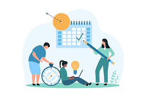 Goal management, organizational, a Person Illustration by Flashvector