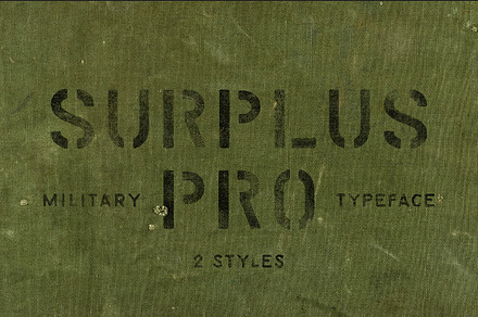 Surplus Pro - 2 Styles, a Font by Millieangelo