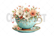 Mother’s Day Floral Teacup Clipart, an Illustration by Craft Nest (Thumbnail 11 of 12)