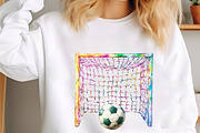 Watercolor Football, Sublimation, a Seasonal Illustration by designcity5 (Thumbnail 3 of 5)