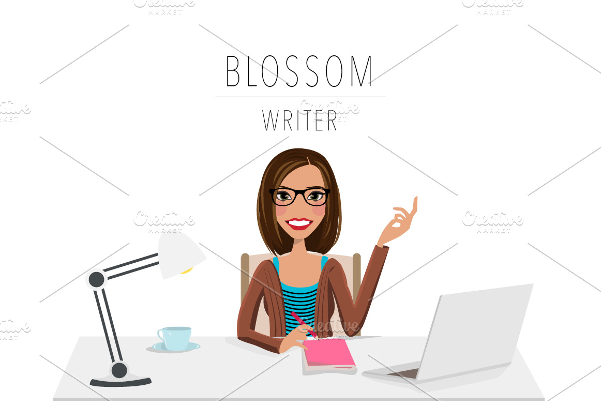 Writer / Blogger Portrait Creator, a Person Illustration by Lauren Lesley Studio (Photo 4 of 33)