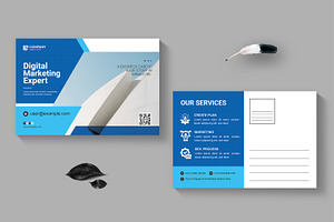 Creative Postcard Design, a Business Card Template by MightyDesign