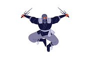 Ninja, shinobi, Asian warriors set, a Person Illustration by PaperTrident (Thumbnail 3 of 16)