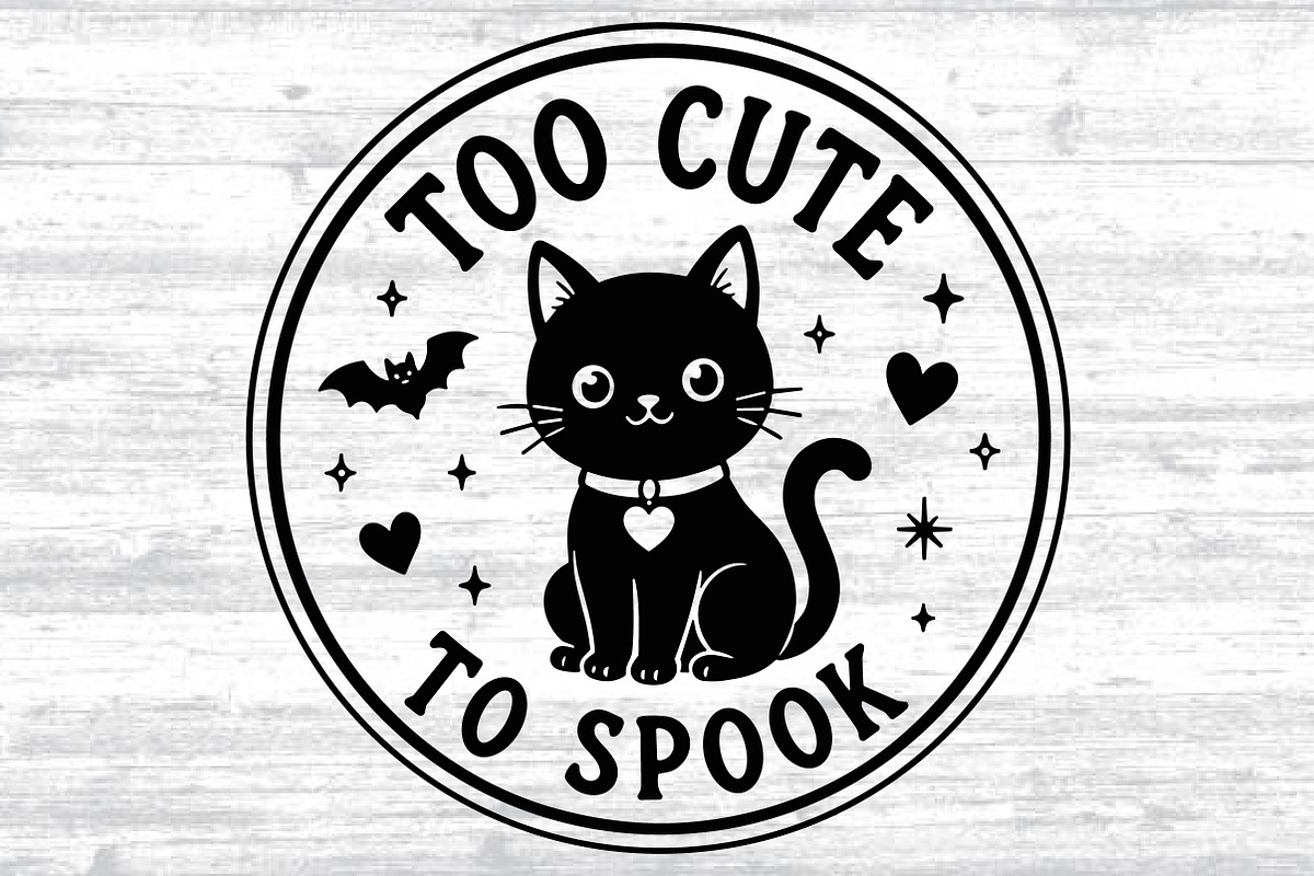 Halloween Black Cat Round Sign SVG, an Object Graphic by Layerology (Photo 3 of 3)