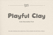 Playful Clay Cute Decorative Font, a Blackletter Font by Graphic Spirit (Thumbnail 1 of 13)