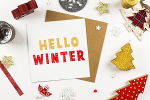 Hello Winter Typography