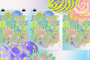 80s Floral Clipart + Bonus, an Object Illustration by angelainthefields (Thumbnail 9 of 12)