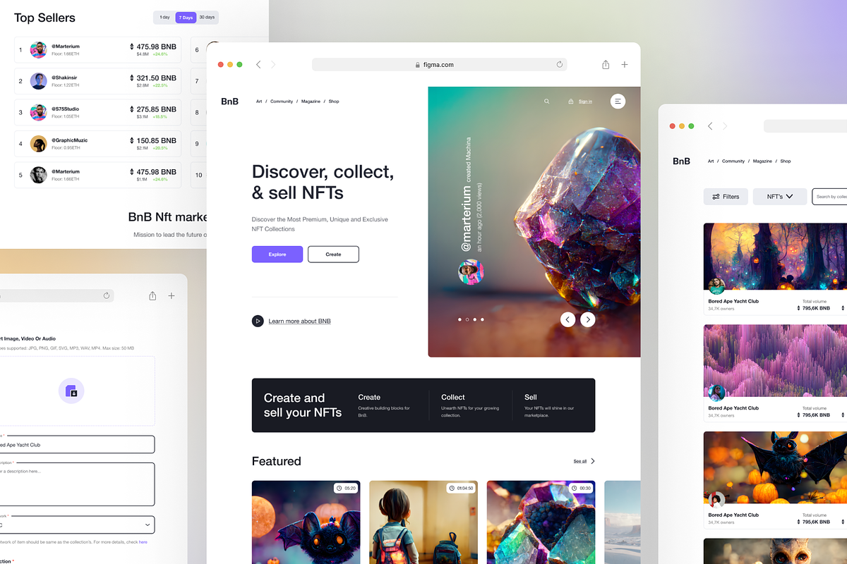 NFT Website, an UI Kit Template by Julia Shagofferova (Photo 5 of 13)