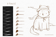 Pencils brushes & canvas Procreate, a Brush Add-On by polikarpovaart (Thumbnail 3 of 16)