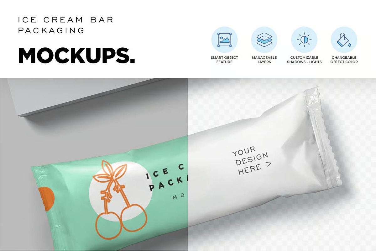 Bar Packaging Mockups, a Packaging Mockup by megostudi0 (Photo 2 of 7)