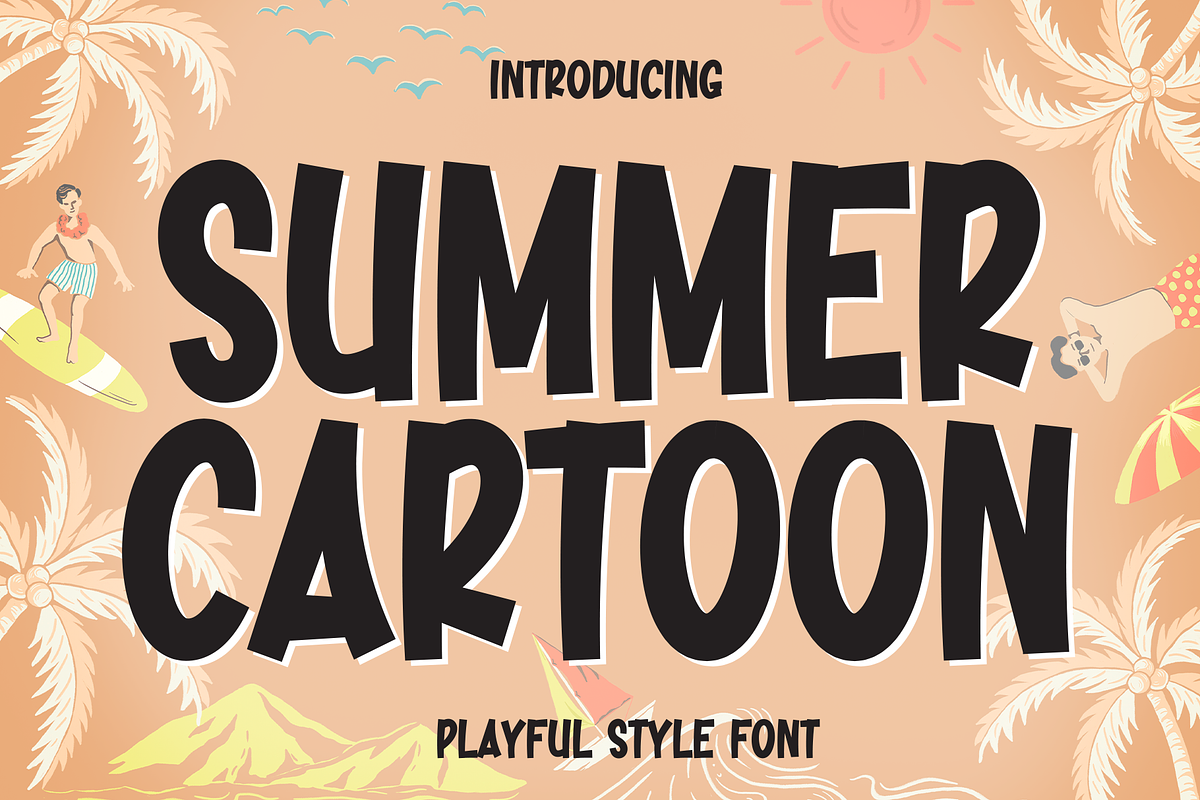 Summer Cartoon | Script Font, a Script Font by Scratchones (Photo 1 of 8)