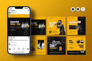 Music Fest Instagram Post, a Social Media Template by Fannan Studio