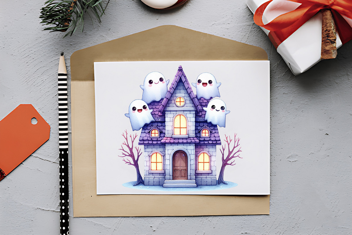 Kawaii Spooky Halloween Clipart, an Illustration by RobertsArt (Photo 7 of 7)