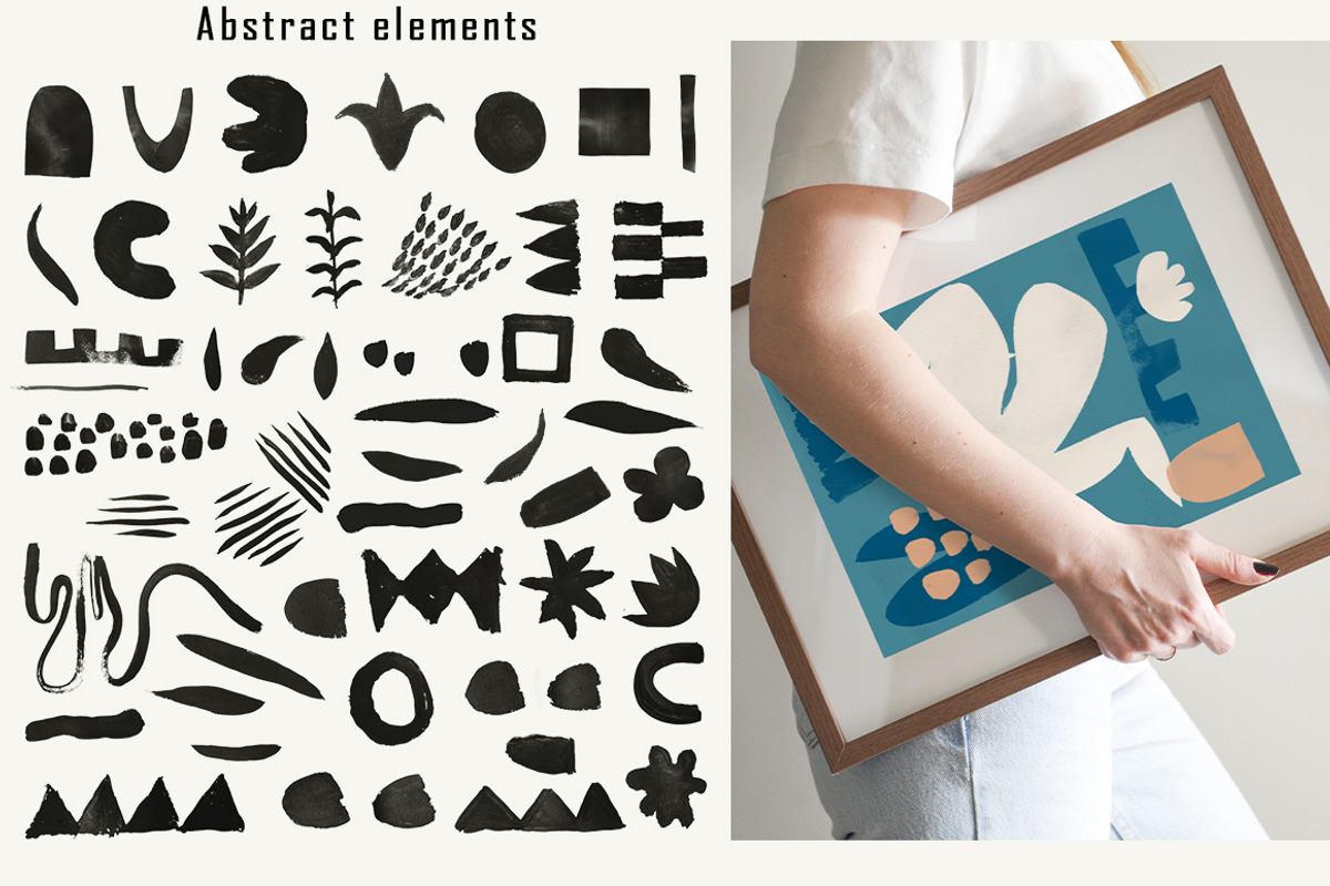 Hand Painted Modern Posters Patterns, a Wallpaper Graphic by TanyaSchuka (Photo 4 of 24)