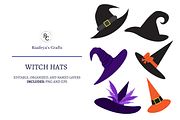 Witch Hats - 6, a Seasonal Illustration by Raafeya's Crafts (Thumbnail 1 of 3)