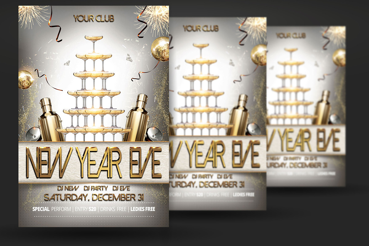 New Year's Eve Party Flyer, a Flyer Template by Artolus (Photo 3 of 5)