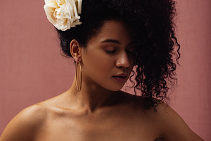 Beautiful woman with closed eyes, a Person Photo by Artem Varnitsin