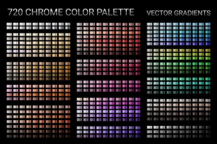 METALLIC CHROME GRADIENTS Vector, a Gradient Add-On by Juksy