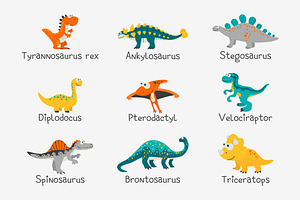 Dinosaurs. Vector Set.